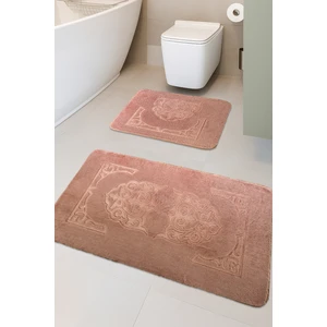 Feel Home Taşkent Deluxe Kaymaz Taban Süper Soft Emici Lüks Baskılı Banyo Paspası 2'li