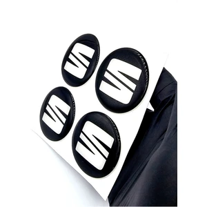 Yeni Nesil Tasarım Damla Sticker Siyah Seat Jant Göbeği 5.5cm Uyumlu