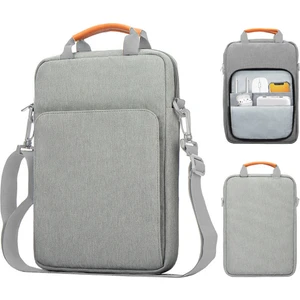 4U Sky 9-11 inç Tablet Dikey Taşıma Çantası Oxford Kumaş Darbeye Dayanıklı Tablet PC El Çantası Çapraz Çanta-Gri (Yurt Dışından)