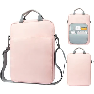 4U Sky 9-11 inç Tablet Dikey Taşıma Çantası Oxford Kumaş Darbeye Dayanıklı Tablet PC El Çantası Çapraz Çanta-Pembe (Yurt Dışından)