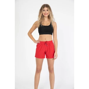 Kadın Kırmızı Deniz Şort NANO Teknoloji ile Su İtici ve Hızla Kuruyan C1813