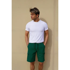 Erkek Likralı Deniz Şort C1444 Yeşil