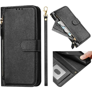 Mellow Shop Itel Flip Ultra 4g Fermuar Kart Tutucu Için Flip Case Pu Deri Manyetik (Yurt Dışından)