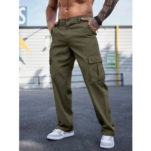 Erkek Kargo Cepli Gabardin Regular Fit Pantolon