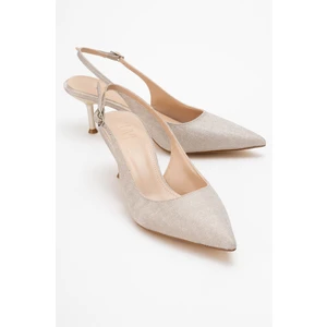 Caisa Altın Simli Kadın Topuklu Ayakkkabı