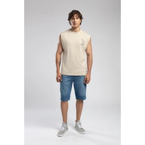 Lee Cooper Mark Erkek %100 Pamuk O Yaka Atlet Bej