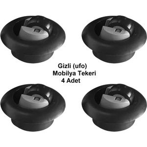 Gizli (Ufo) Mobilya Tekeri (4 Adet)
