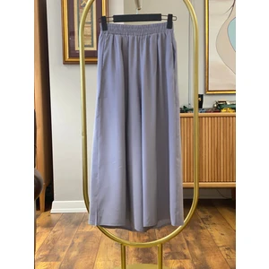 Beli Lastikli Geniş Paça Modal Etekli Pantolon 8809 - Gri