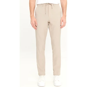 Slim Fit Dar Kesim Beli Bağlamalı Çizgili Yan Cepli Casual Jogger Pantolon