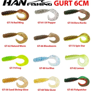Han Fish Gurt 6cm 8 Adet Orak Kuyruk Silikon Yem