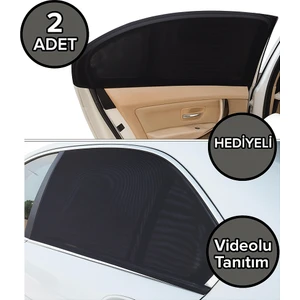 2 Adet Araba Yan Cam Güneşlik Perde Araç Arka  Yan Cam Perdesi