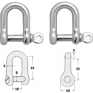 Tekne Zincir Kilidi Cr-Ni Paslanmaz 5mm 2 Adet