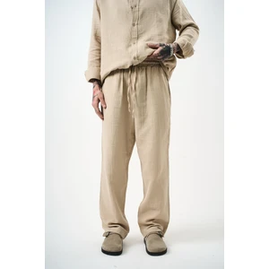 Erkek Müslin Baggy Pantolon Bej