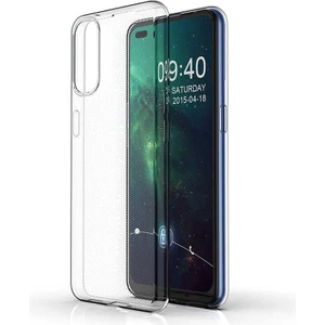 Oppo Reno 4 Kılıf Mkst Süper Silikon Kapak-Renksiz