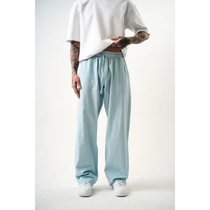 Erkek Müslin Kumaş Baggy Pantolon Bebe Mavi