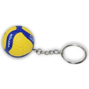 Voleybol Salon Topu Anahtarlık ve Çanta Süsü Sarı Lacivert Dokulu