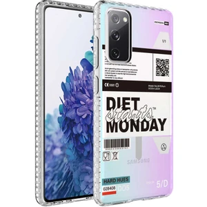 Galaxy S20 Fe Kılıf Airbag Kenarlı Renkli Desenli Silikon Mkst Elegans Kapak-No5