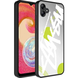 Galaxy A04E Kılıf Aynalı Desenli Kamera Korumalı Parlak Mkst Mirror Kapak-Yazı