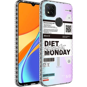 Xiaomi Redmi 9c Kılıf Airbag Kenarlı Renkli Desenli Silikon Mkst Elegans Kapak-No5