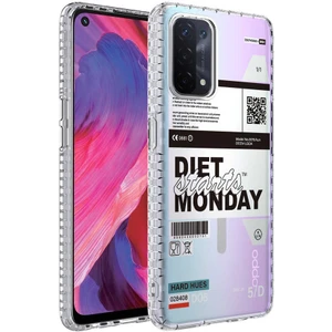 Oppo A74 4g Kılıf Airbag Kenarlı Renkli Desenli Silikon Mkst Elegans Kapak-No5