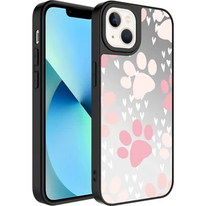 Apple iPhone 13 Kılıf Aynalı Desenli Kamera Korumalı Parlak Mkst Mirror Kapak-Pati