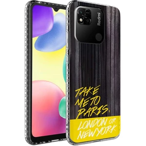 Xiaomi Redmi 10C Kılıf Airbag Kenarlı Renkli Desenli Silikon Mkst Elegans Kapak-No3