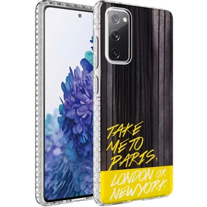 Galaxy S20 Fe Kılıf Airbag Kenarlı Renkli Desenli Silikon Mkst Elegans Kapak-No3