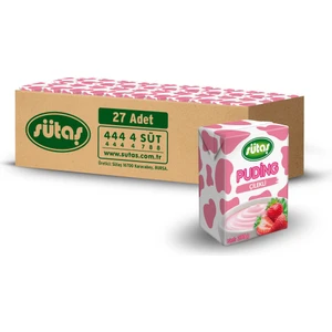 Çilekli Puding 200 gr (27 Adet)