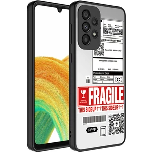 Galaxy A73 Kılıf Aynalı Desenli Kamera Korumalı Parlak Mkst Mirror Kapak-Fragile