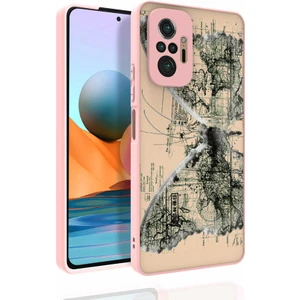 Xiaomi Redmi Note 10 Pro Kılıf Desenli Kamera Korumalı Parlak Mkst Nora Kapak-No4