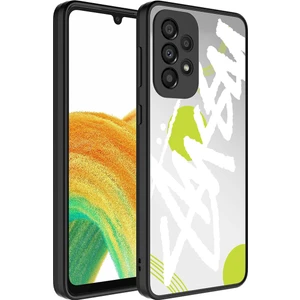 Galaxy A33 5g Kılıf Aynalı Desenli Kamera Korumalı Parlak Mkst Mirror Kapak-Yazı