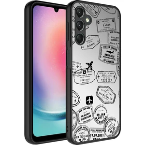 Galaxy A14 Kılıf Aynalı Desenli Kamera Korumalı Parlak Mkst Mirror Kapak-Seyahat