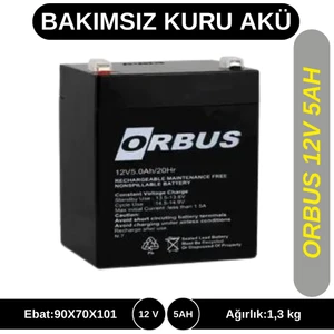 ORBUS 12V 5AH KURU TİP AKÜ