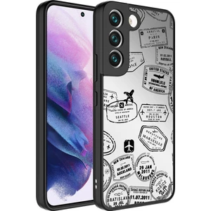 Galaxy S21 Fe Kılıf Aynalı Desenli Kamera Korumalı Parlak Mkst Mirror Kapak-Seyahat