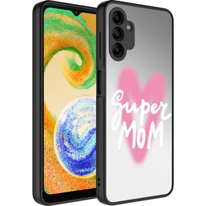 Galaxy A04S Kılıf Aynalı Desenli Kamera Korumalı Parlak Mkst Mirror Kapak-Süper Anne