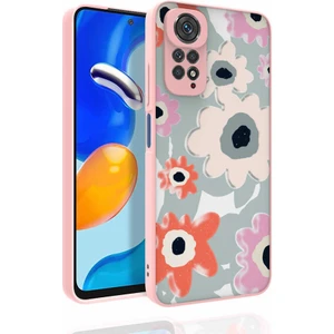 Xiaomi Redmi Note 11 Global Kılıf Desenli Kamera Korumalı Parlak Mkst Nora Kapak-No5