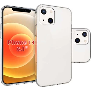 iPhone 13 Kılıf Mkst Süper Silikon Kapak-Renksiz