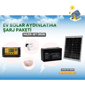 Solar Güneş Enerjili Lamba ve Şarj Seti
