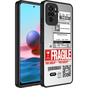 Xiaomi Redmi Note 10 Kılıf Aynalı Desenli Kamera Korumalı Parlak Mkst Mirror Kapak-Fragile