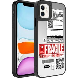 Apple iPhone 12 Kılıf Aynalı Desenli Kamera Korumalı Parlak Mkst Mirror Kapak-Fragile