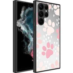 Galaxy S22 Ultra Kılıf Aynalı Desenli Kamera Korumalı Parlak Mkst Mirror Kapak-Pati