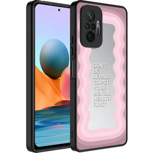 Xiaomi Redmi Note 10 Pro Kılıf Aynalı Desenli Kamera Korumalı Parlak Mkst Mirror Kapak-Ayna