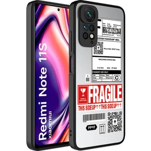 Xiaomi Redmi Note 11S Global Kılıf Aynalı Desenli Kamera Korumalı Parlak Mkst Mirror Kapak-Fragile