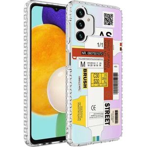 Galaxy A04S Kılıf Airbag Kenarlı Renkli Desenli Silikon Mkst Elegans Kapak-No2