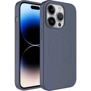 Apple iPhone 13 Pro Kılıf Magsafe Wireless Şarj Özellikli Pastel Renk Silikon Mkst Plas Kapak-Lavendery Gray