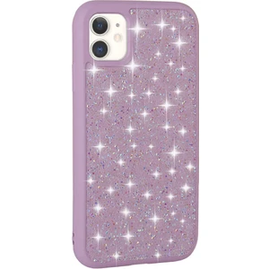 Apple iPhone 11 Kılıf Parlak Taşlı Tasarım Mkst Pırlanta Kapak-Lila