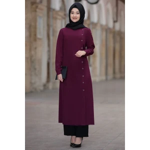 Rümeysa Tesettür Takım Mürdüm