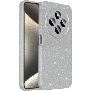 Redmi 14C 4g Kılıf Kamera Korumalı Simli Lüks Mkst Koton Kapak - Gümüş