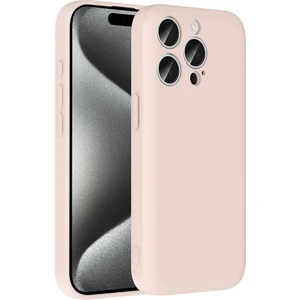 iPhone 15 Pro Max Kılıf Kamera Korumalı Kartlık Hazneli Mkst Vitra Kapak - Pembe