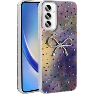 Galaxy A35 Kılıf Kamera Korumalı Figürlü Mkst Ponti Silikon Kapak - Lila